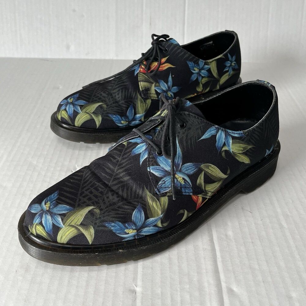 Dr Martens Lester Hawaiian Floral Print 3-Eye Oxford Shoes Mens 11 Womens 12